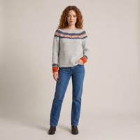 PLUXSTYLE::numise::fair-isle-crewneck-sweater::front