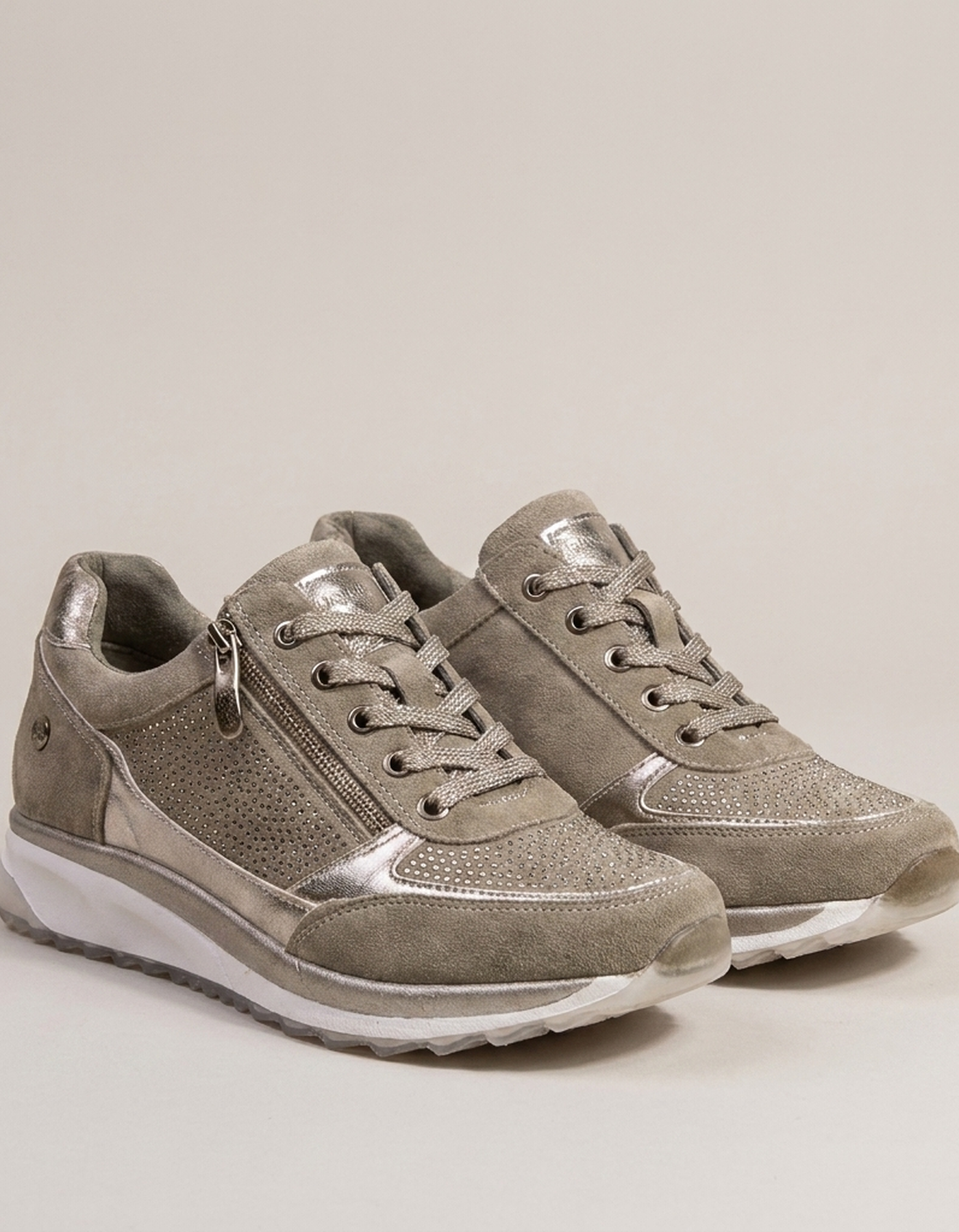 PLUXSTYLE::numise::side-zip-platform-sneakers::pack-khaki