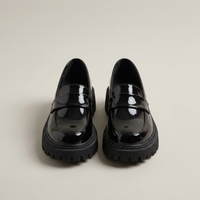 PLUXSTYLE::numise::womens-cushioned-platform-loafers::pack-black