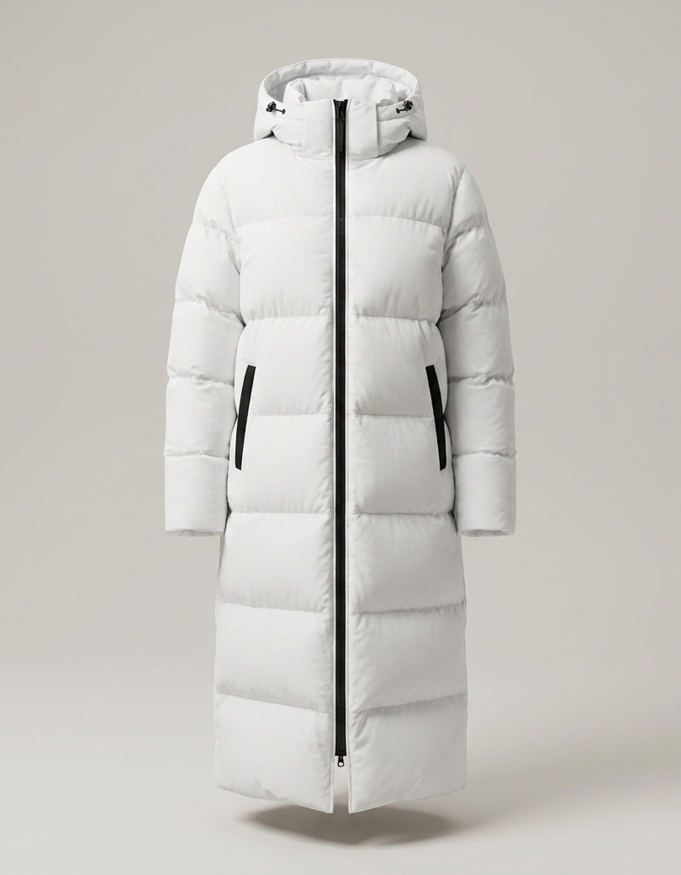 PLUXSTYLE::numise::abigail-longline-hooded-parka::pack-white