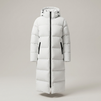 PLUXSTYLE::numise::abigail-longline-hooded-parka::pack-white