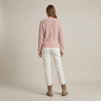 PLUXSTYLE::numise::aki-scalloped-neck-sheer-cardigan::back