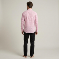 PLUXSTYLE::numise::mens-pink-plaid-long-sleeve-top::back