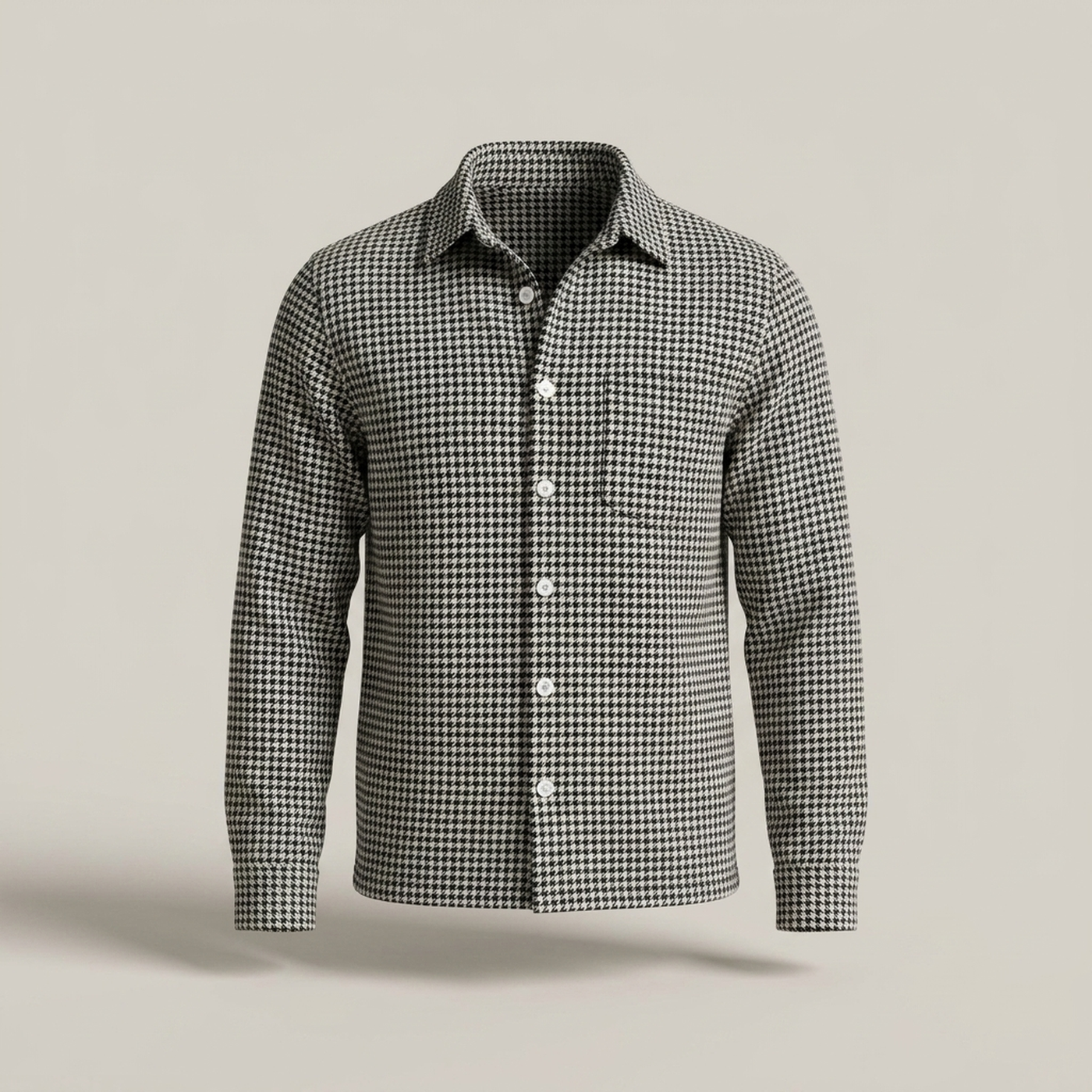 PLUXSTYLE::numise::mens-houndstooth-parka::pack-black