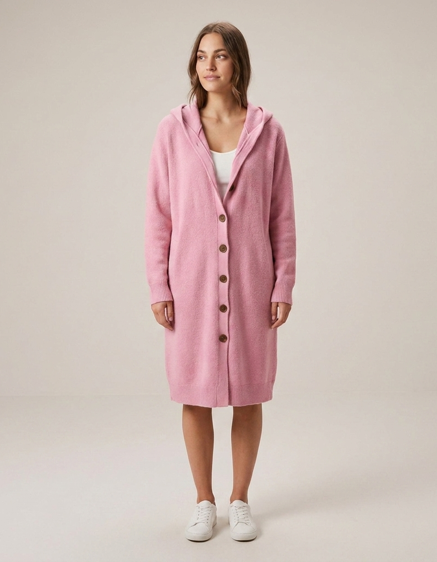 PLUXSTYLE::numise::aliva-relaxed-longline-cardigan::front