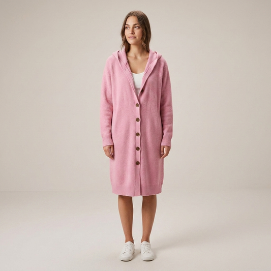 PLUXSTYLE::numise::aliva-relaxed-longline-cardigan::front