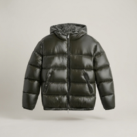 PLUXSTYLE::numise::mens-cropped-hooded-parka::pack-green