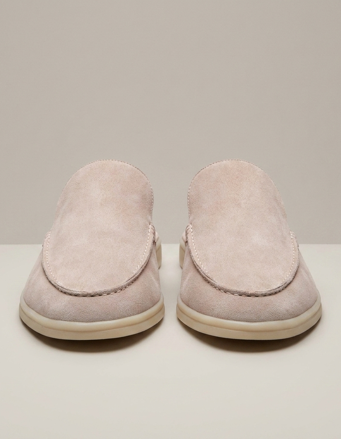 PLUXSTYLE::numise::mens-moc-toe-backless-loafers::pack-cream
