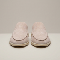 PLUXSTYLE::numise::mens-moc-toe-backless-loafers::pack-cream