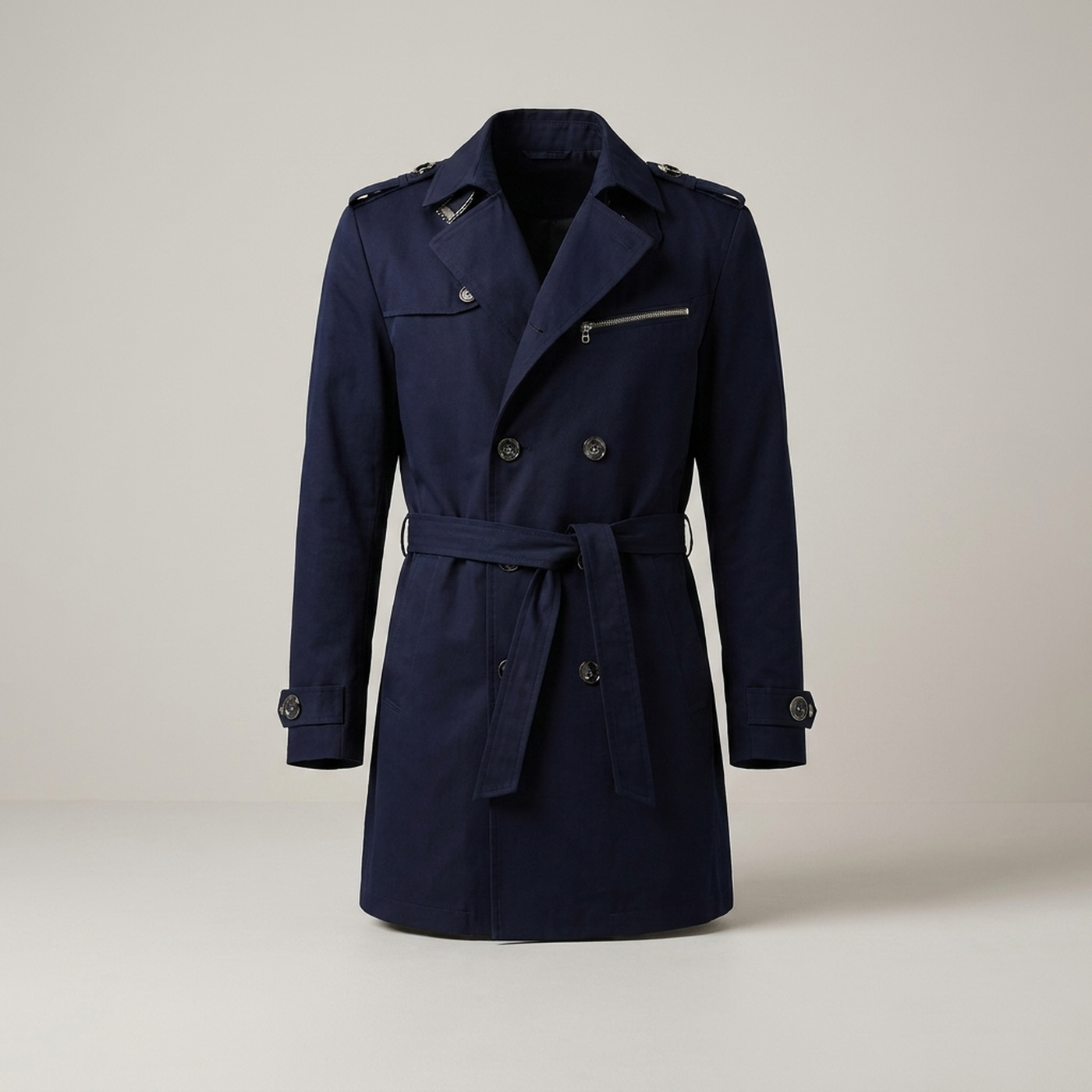 PLUXSTYLE::numise::mens-waist-belt-parka::pack-navy-blue