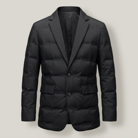PLUXSTYLE::numise::mens-notch-lapel-puffer-parka::pack-black