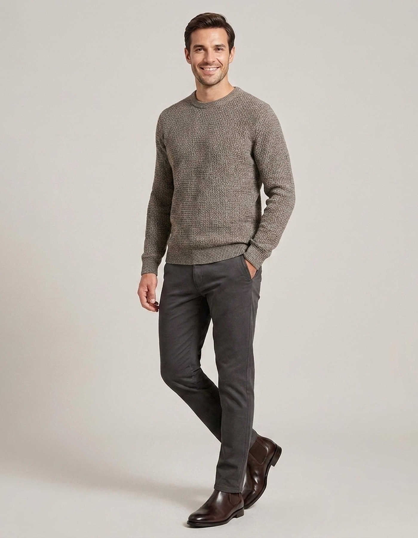 PLUXSTYLE::numise::mens-dark-brown-chelsea-boots::zoom-out