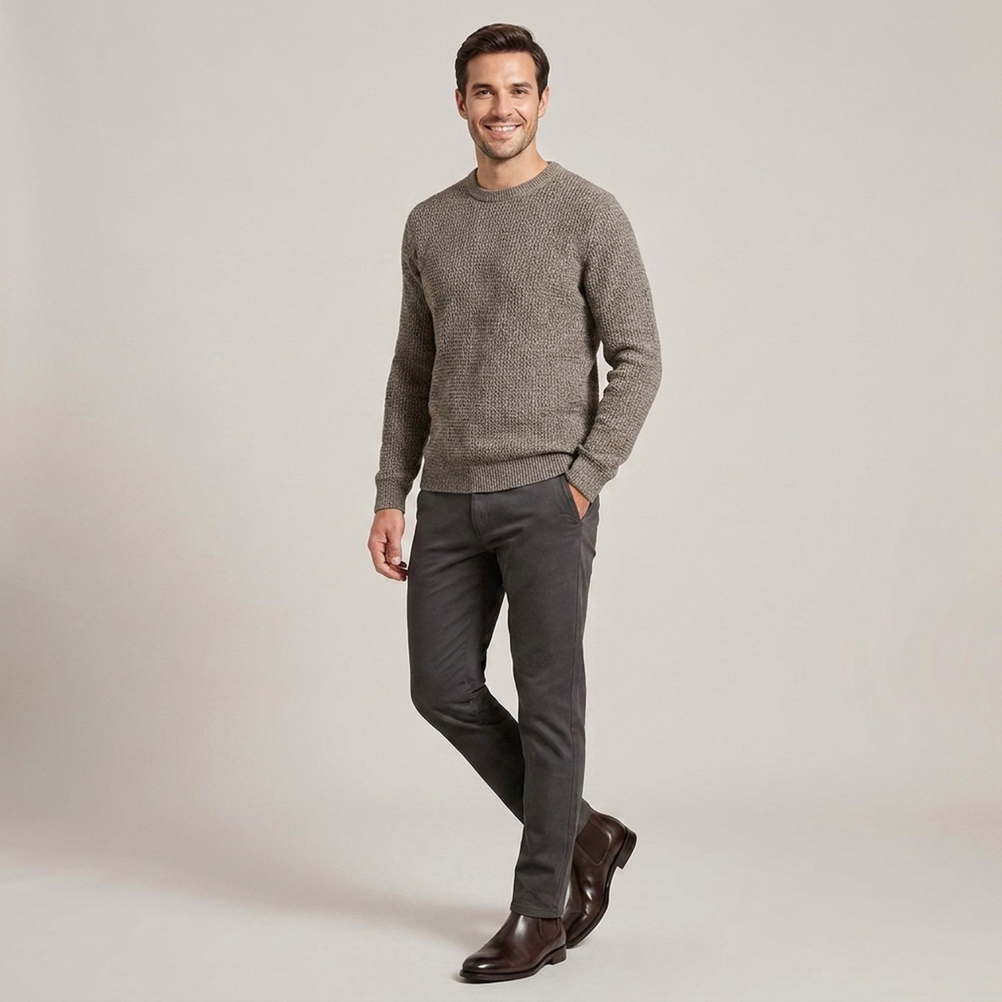 PLUXSTYLE::numise::mens-dark-brown-chelsea-boots::zoom-out