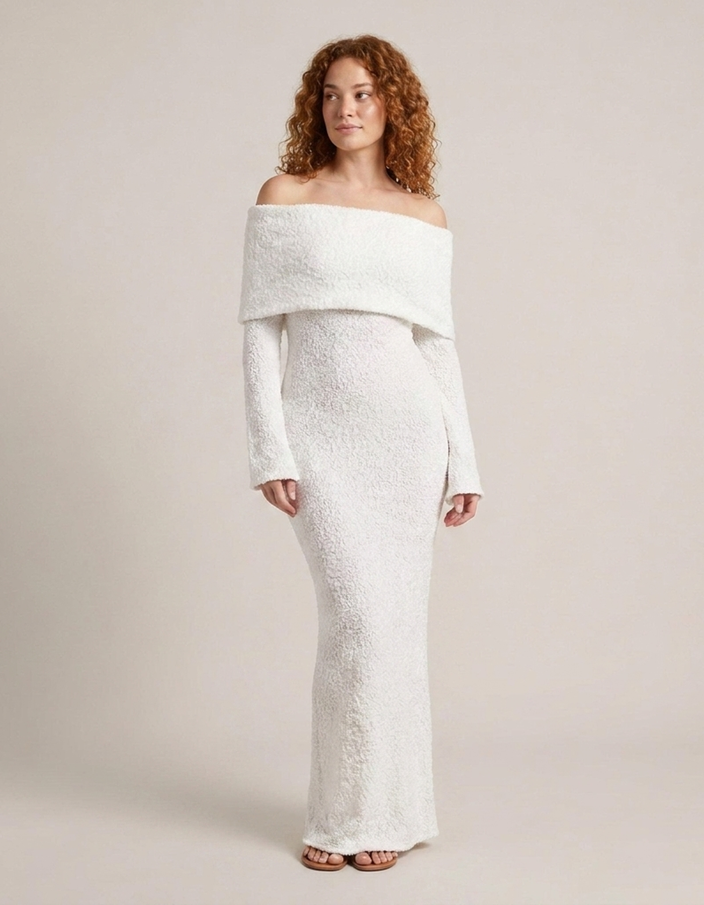 PLUXSTYLE::numise::bardot-fitted-maxi-dress::front