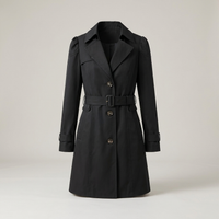 PLUXSTYLE::numise::double-breasted-mid-length-parka::pack-black