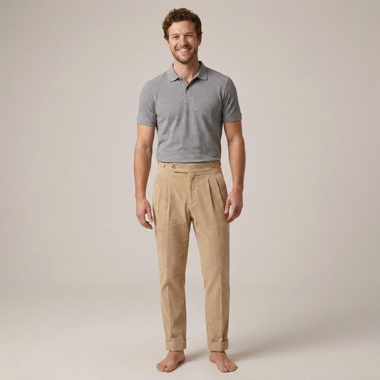 PLUXSTYLE::numise::mens-tailored-double-pleat-trousers::front