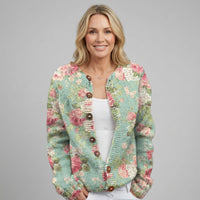 Women's Print Button Cardigan