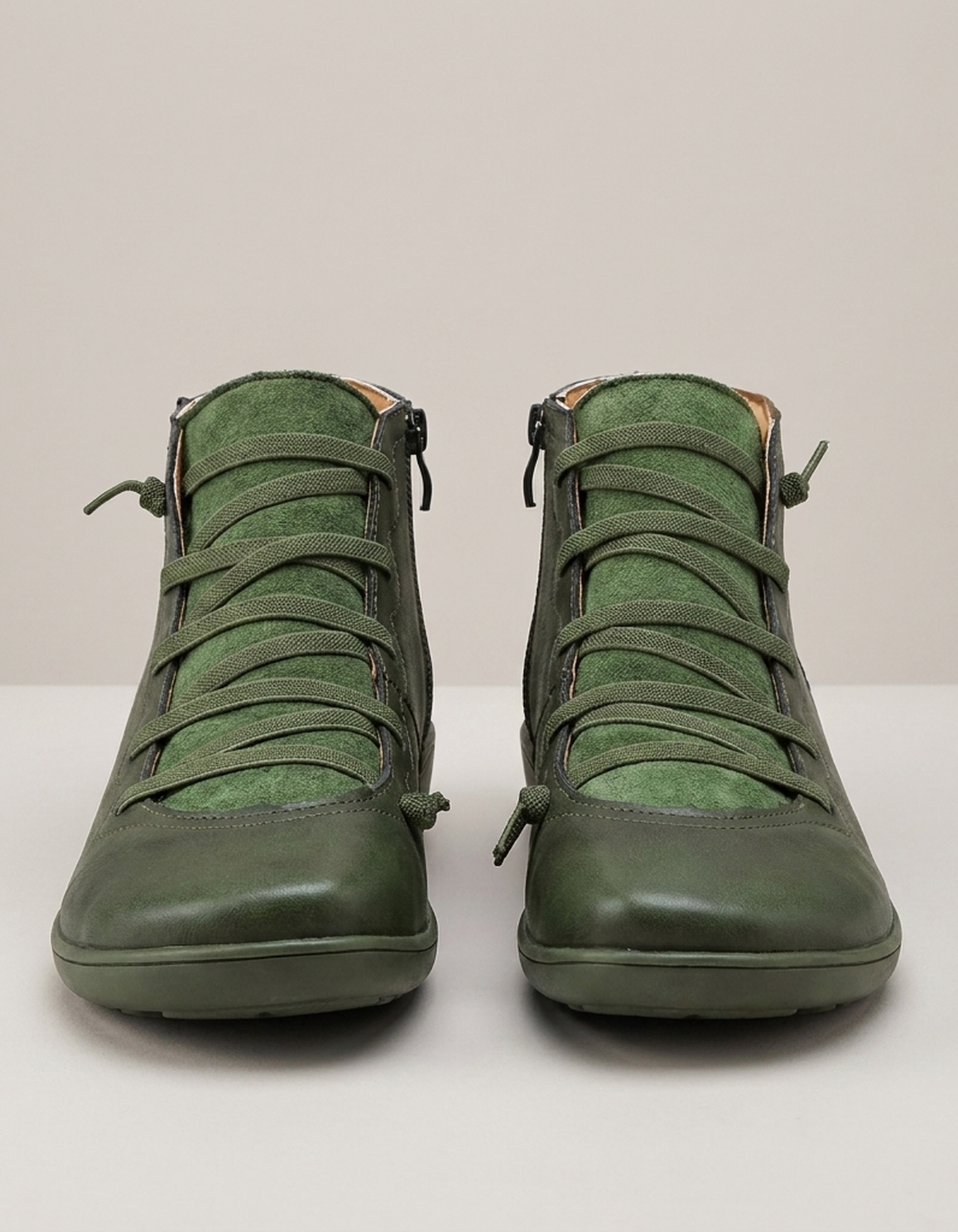 PLUXSTYLE::numise::womens-supportive-ankle-boots::pack-green