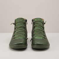 PLUXSTYLE::numise::womens-supportive-ankle-boots::pack-green