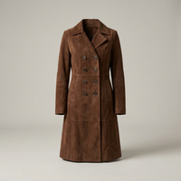 PLUXSTYLE::numise::amelia-double-breasted-parka::pack-brown