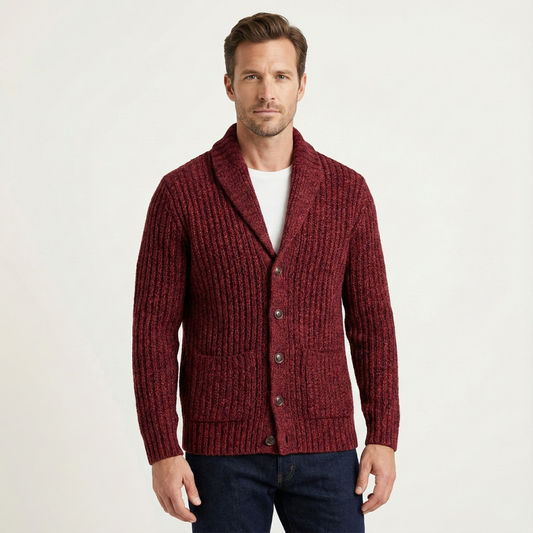 Chunky Texture Collar Cardigan
