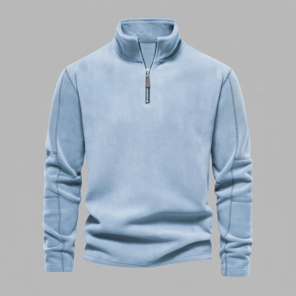 Men’s Quarter-Zip Stand Collar Pullover