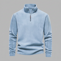 Men’s Quarter-Zip Stand Collar Pullover