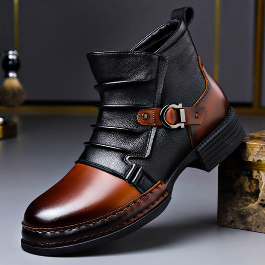Men's Two-Tone Ankle Boots