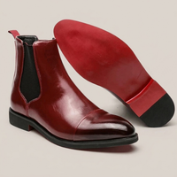 PLUXSTYLE::numise::mens-cap-toe-chelsea-boots::pack-red
