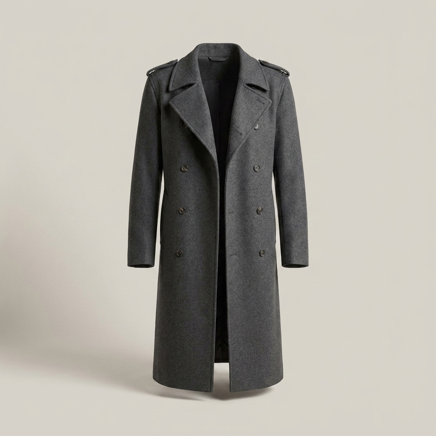 PLUXSTYLE::numise::mens-double-breasted-longline-parka::pack-black
