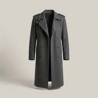PLUXSTYLE::numise::mens-double-breasted-longline-parka::pack-black