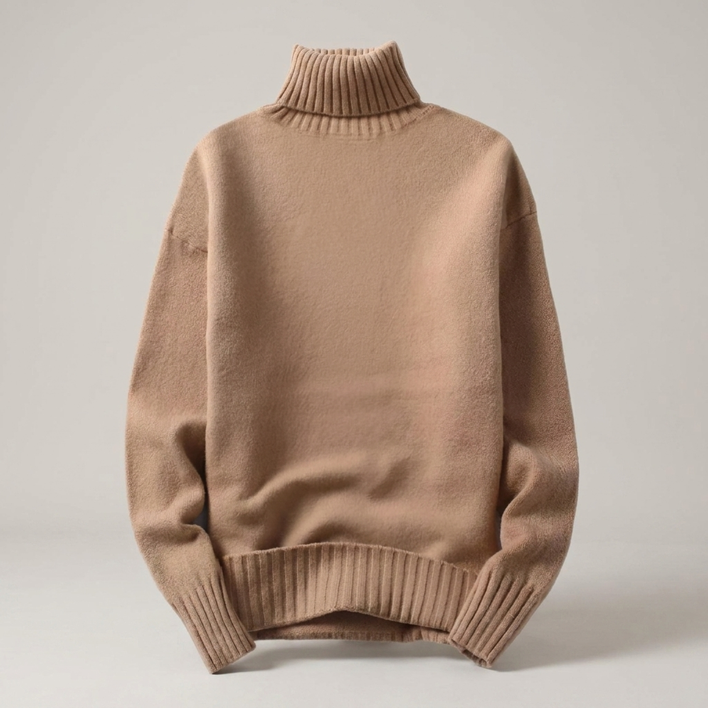 PLUXSTYLE::numise::adrien-straight-fit-turtleneck-sweater::pack-khaki