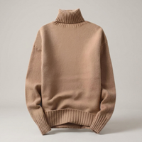 PLUXSTYLE::numise::adrien-straight-fit-turtleneck-sweater::pack-khaki