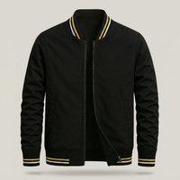 PLUXSTYLE::numise::lightweight-structured-bomber-jacket::pack-black