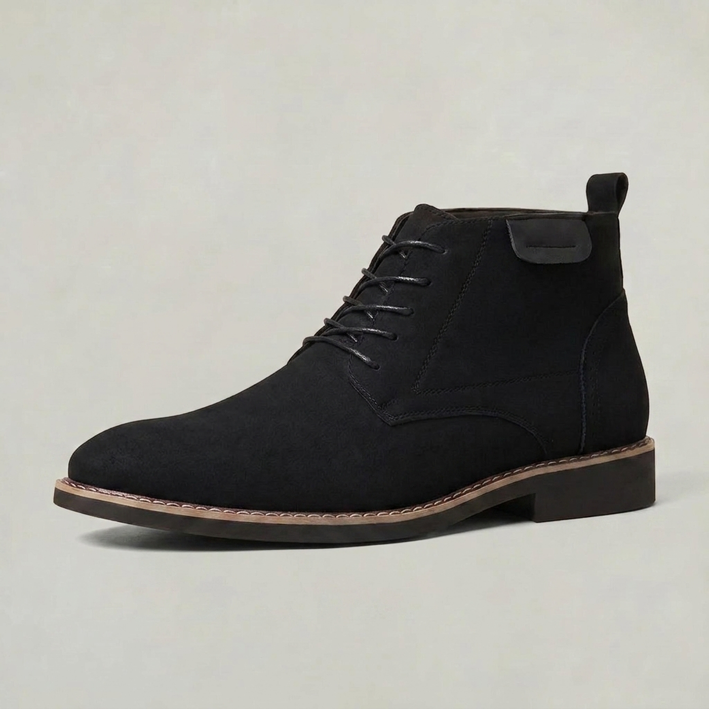 PLUXSTYLE::numise::mens-round-toe-lace-up-ankle-boots::closeup-hero