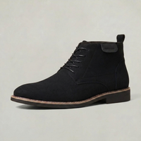 PLUXSTYLE::numise::mens-round-toe-lace-up-ankle-boots::closeup-hero