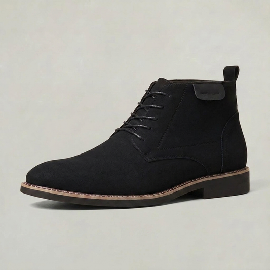 PLUXSTYLE::numise::mens-round-toe-lace-up-ankle-boots::closeup-hero