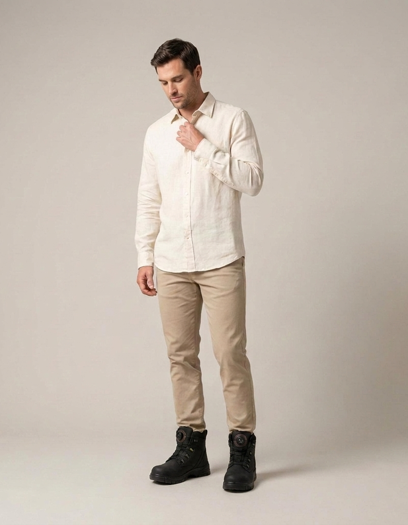 PLUXSTYLE::numise::mens-quick-lock-steel-toe-work-boots::zoom-out
