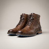 PLUXSTYLE::numise::two-tone-polished-ankle-boots::pack-two-tone-brown