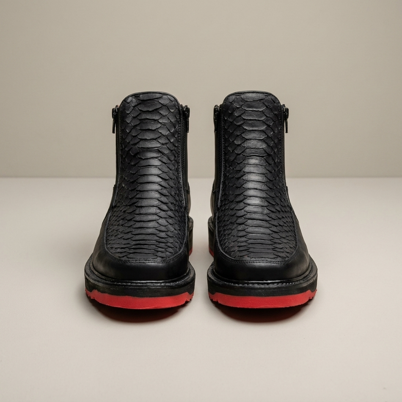 PLUXSTYLE::numise::mens-textured-side-zip-boots-1::pack-black