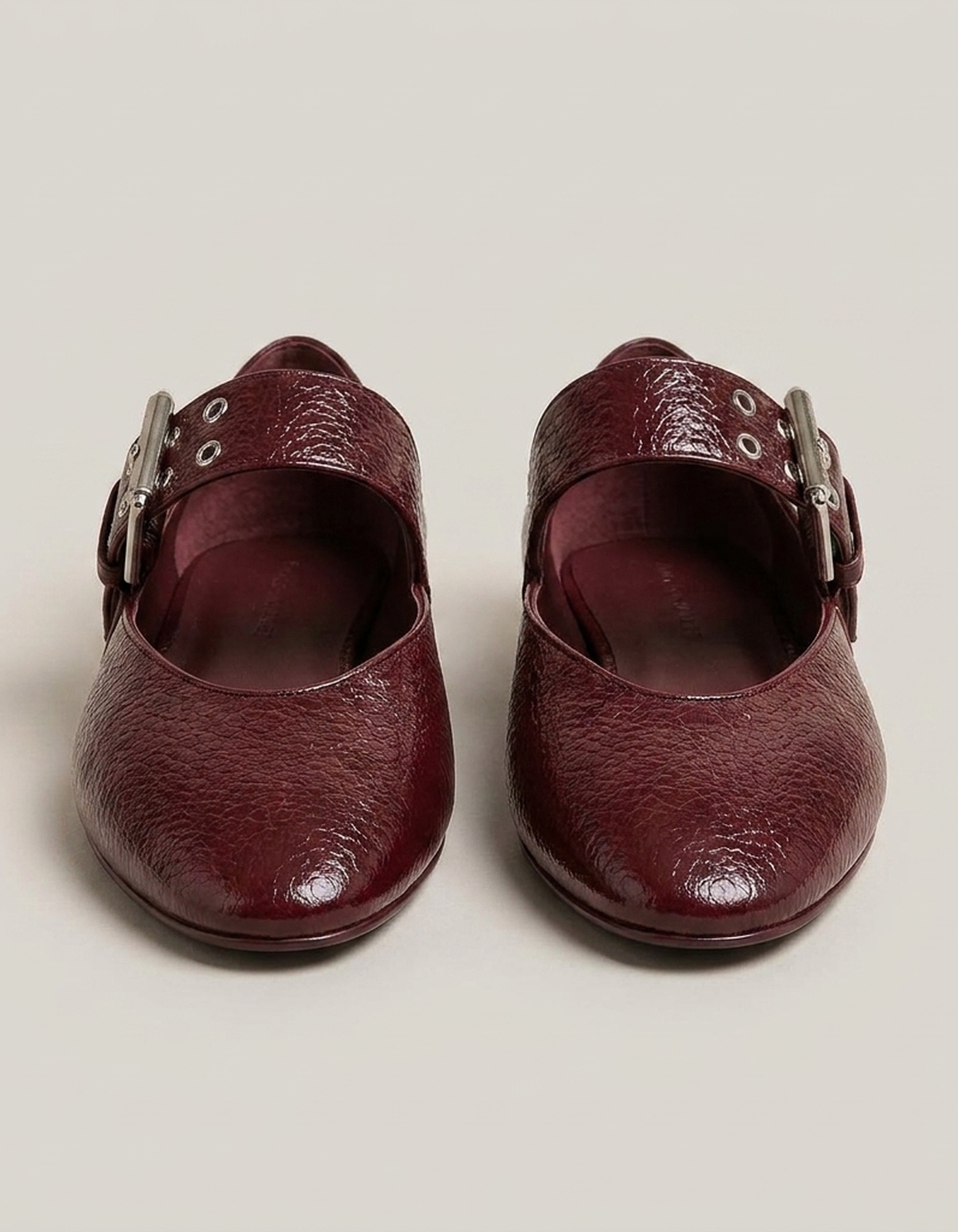 PLUXSTYLE::numise::buckle-mary-jane-flats::pack-burgundy