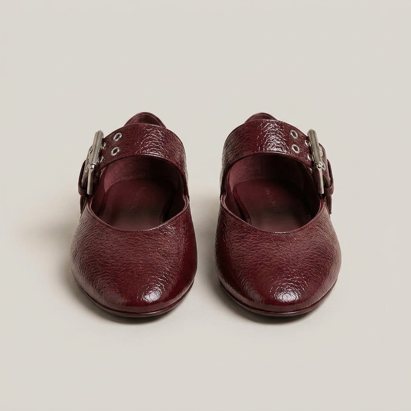 PLUXSTYLE::numise::buckle-mary-jane-flats::pack-burgundy