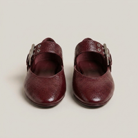 PLUXSTYLE::numise::buckle-mary-jane-flats::pack-burgundy