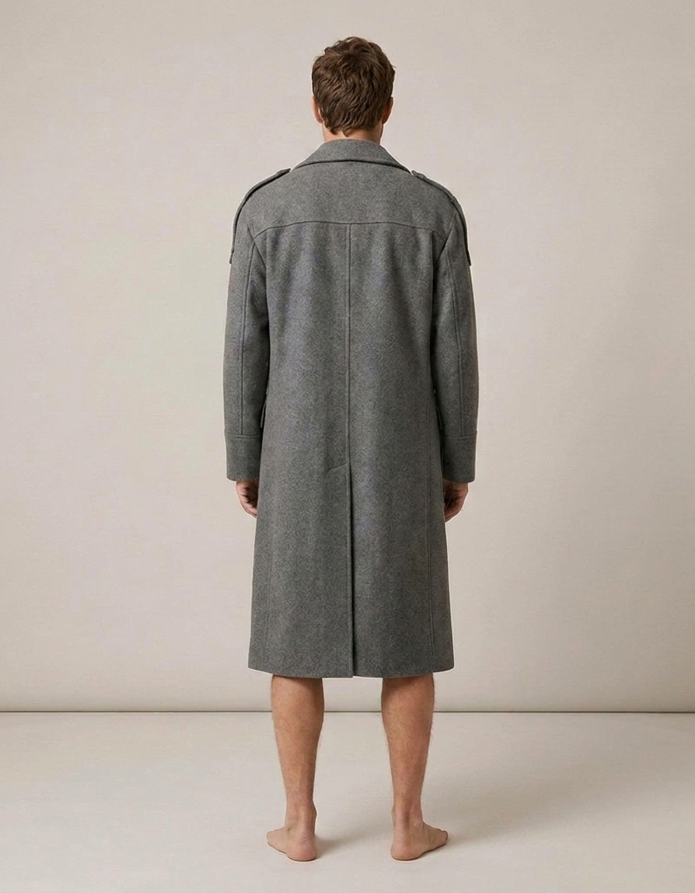 PLUXSTYLE::numise::mens-double-breasted-longline-parka::back