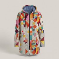 PLUXSTYLE::numise::mens-color-block-hooded-cardigan::pack-white