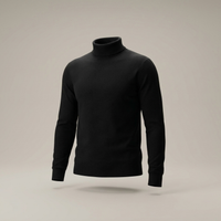PLUXSTYLE::numise::slim-fit-turtleneck-sweater::pack-black