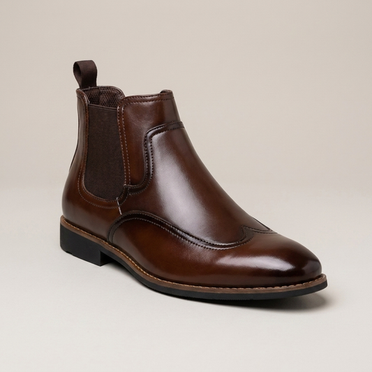 PLUXSTYLE::numise::mens-classic-chelsea-boots::closeup-hero