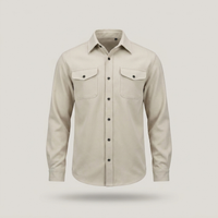 PLUXSTYLE::numise::mens-relaxed-button-up-top::pack-cream