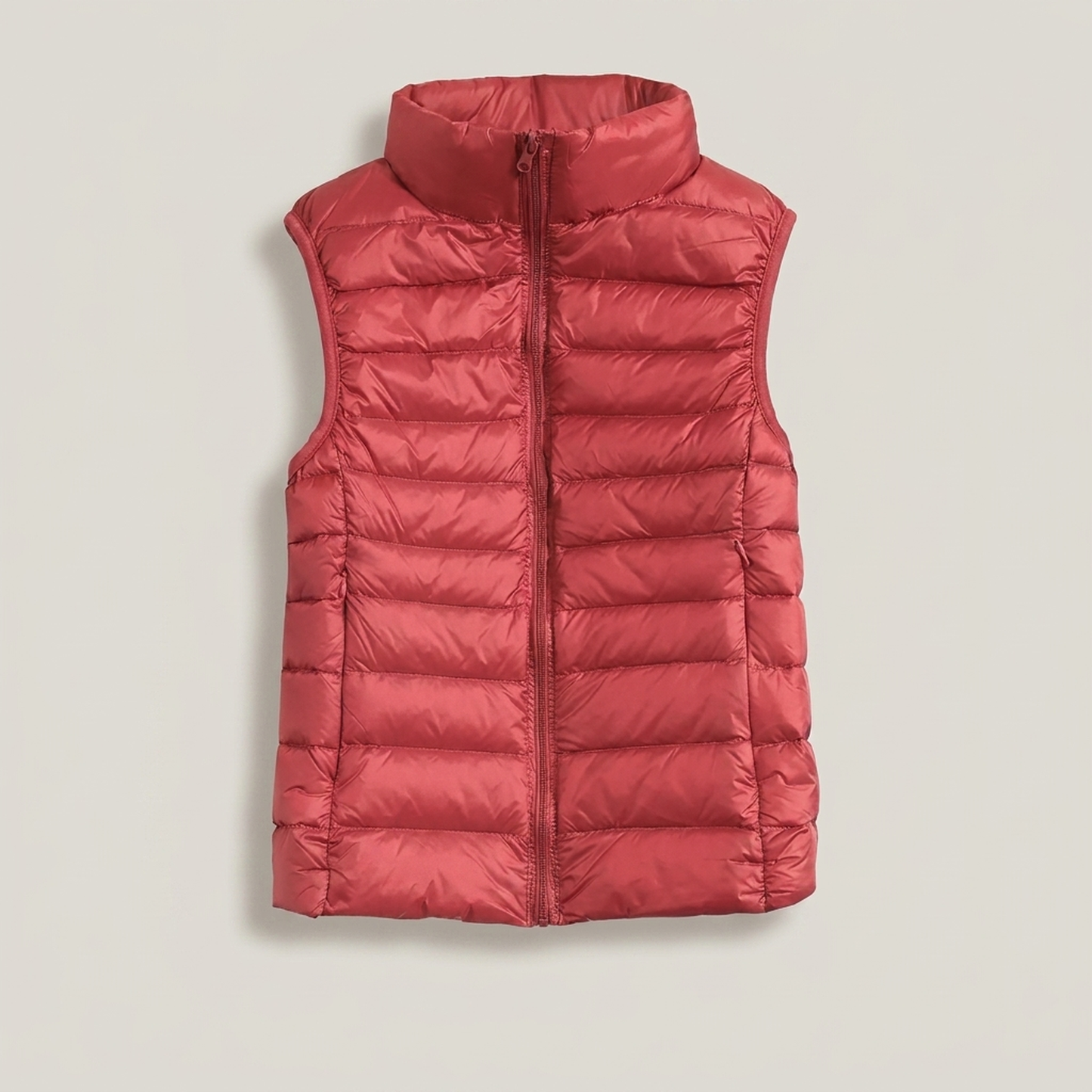 PLUXSTYLE::numise::everyday-sleeveless-parka::pack-red