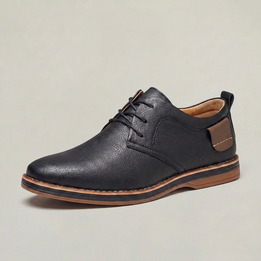PLUXSTYLE::numise::mens-comfort-fit-textured-dress-shoes::closeup-hero